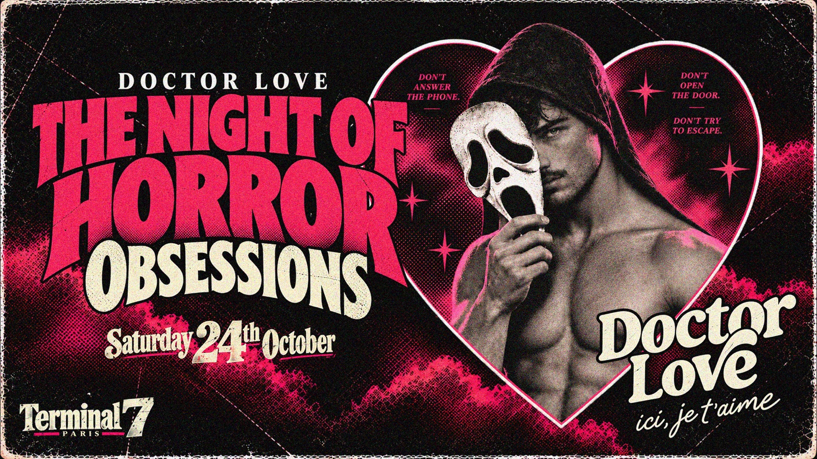Affiche DOCTOR LOVE — The Night of Horror - Obsessions — 24/10 Paris